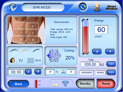 HS-818 diode laser operator interface 2 HS-818 ダイオード レーザー オペレーター インターフェイス 2