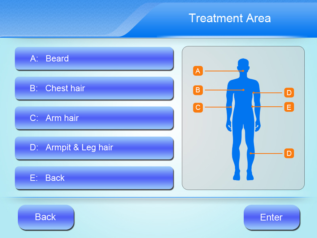 808nm ダイオード レーザー装置の画面